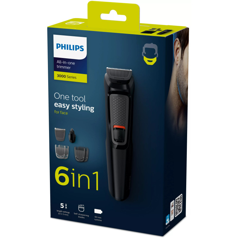 Philips MULTIGROOM Series 3000 MG3710/15 6-en-1 Visage