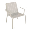 Chaise basse de jardin Idaho en aluminium beige - NATERIAL