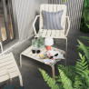 Chaise basse de jardin Idaho en aluminium beige - NATERIAL