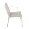 Chaise basse de jardin Idaho en aluminium beige - NATERIAL