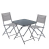 Chaise de jardin Emys en acier taupe - NATERIAL