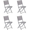 Chaise de jardin Emys en acier taupe - NATERIAL