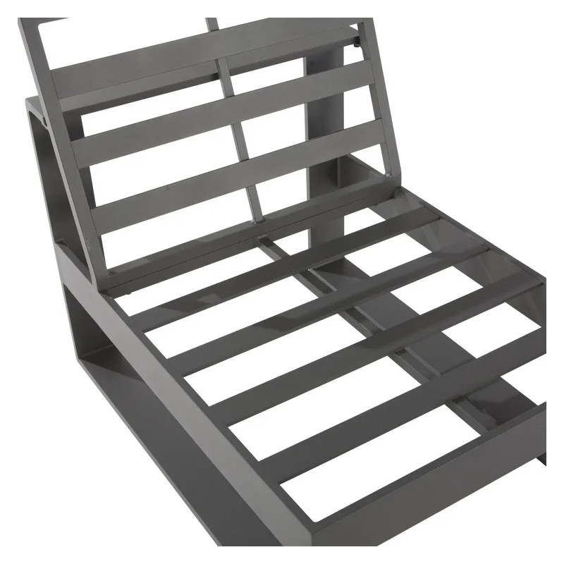 Fauteuil de jardin aluminium anthracite Las Vegas - NATERIAL