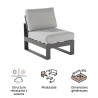 Fauteuil de jardin aluminium anthracite Las Vegas - NATERIAL