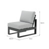 Fauteuil de jardin aluminium anthracite Las Vegas - NATERIAL