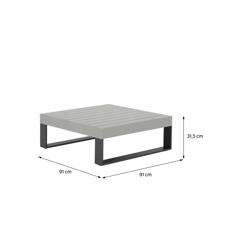 Table basse en aluminium Las Vegas - NATERIAL