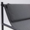Fauteuil relax en acier et textilène gris Rio - NATERIAL
