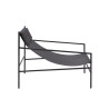Fauteuil relax en acier et textilène gris Rio - NATERIAL