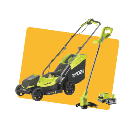 Pack tondeuse batterie & coupe-bordures One+ 18V Vert/Noir