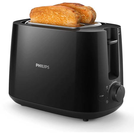 Grille-pain 2 tranches Daily Collection noir - PHILIPS - HD2581/90
