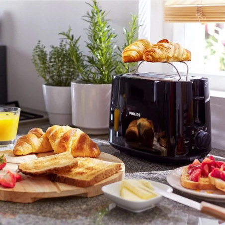 Grille-pain 2 tranches Daily Collection noir - PHILIPS - HD2581/90