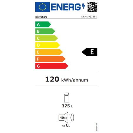 Réfrigérateur 1 porte No Frost 375L Inox - DEROSSO - DRK-1P373E-I