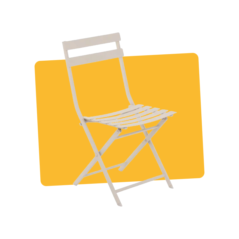 Chaise de jardin pliante Greensboro Argile