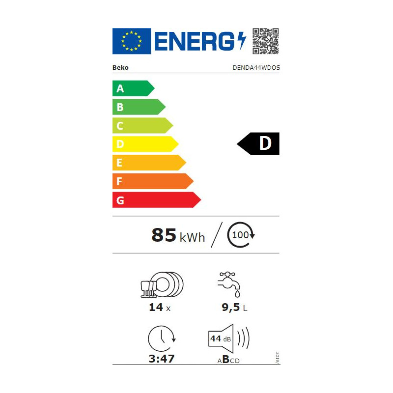 Lave-vaisselle pose libre ProSmart Inverter 14 couverts Blanc - BEKO - DENDA44WDOS