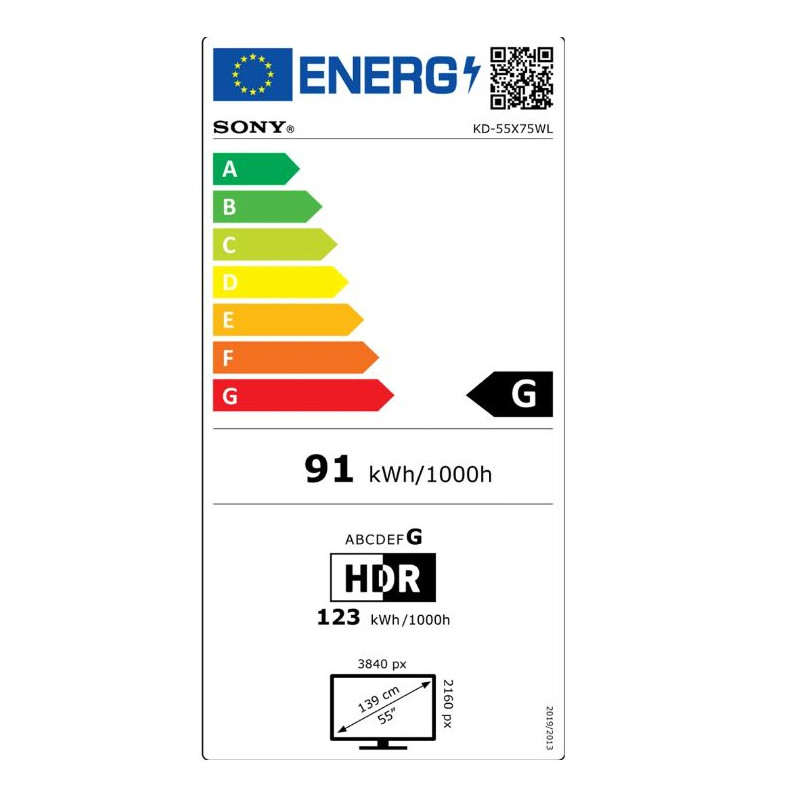 TV - LED - SONY - 139 cm - 4K - 60 Hz - Smart TV - KD55X75WLAEP