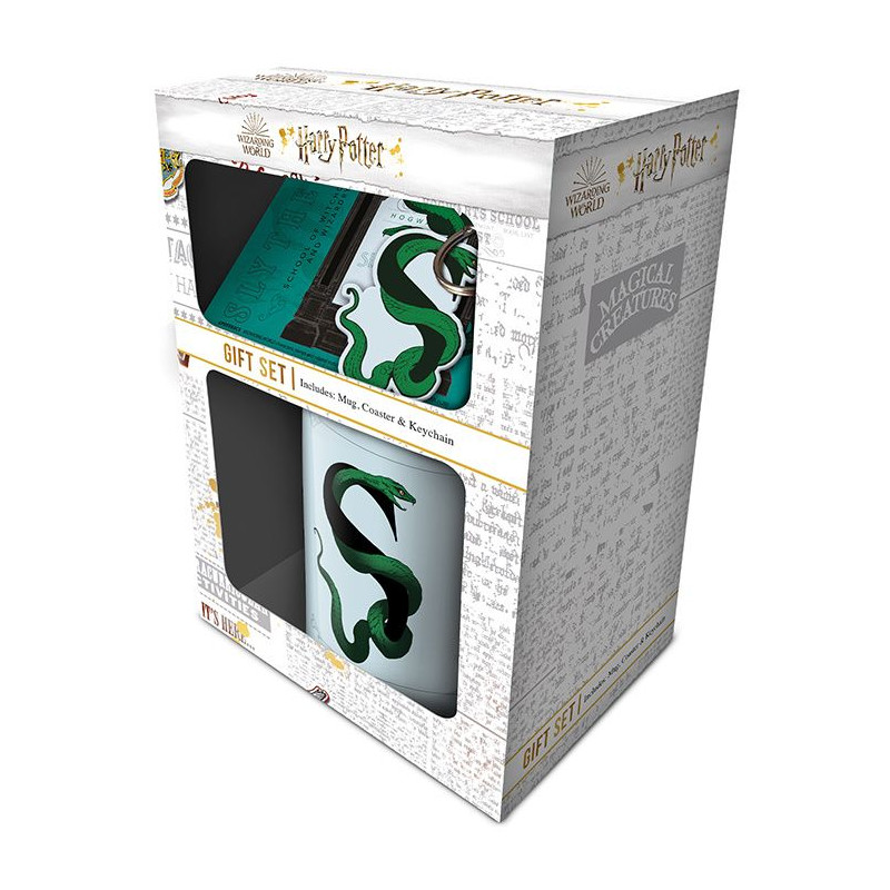 Coffret cadeau Harry Potter Serpentard : tasse, sous-verre et porte-clés - AR02030