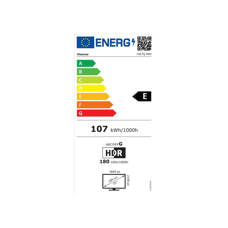 TV - QLED - HISENSE - 75” 189 cm - 4K - 144 Hz - Smart TV - 75E7QPRO