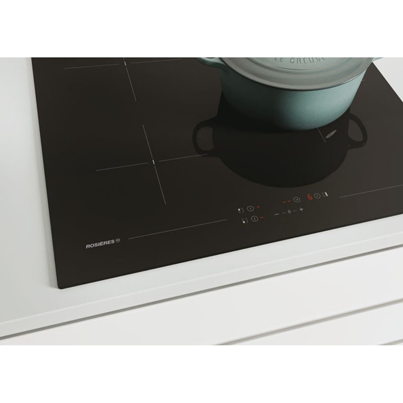 Table de cuisson vitrocéramique Nouveau Origine 3 feux 5500 W Noir - ROSIERES - RKD73CT
