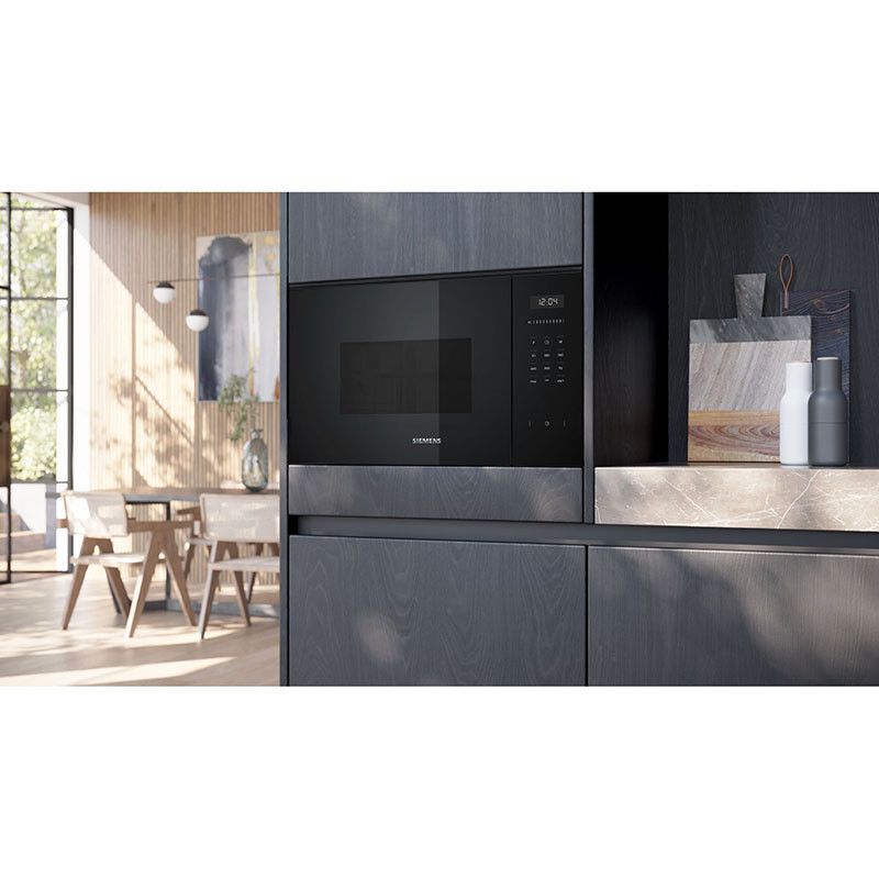Micro-ondes combiné encastrable avec grill 25 L Noir - SIEMENS - BE555LMB1F