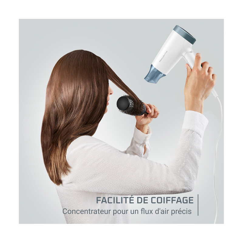 Sèche-cheveux Express 1600W Blanc Neige /Bleu - ROWENTA - CV1836F0