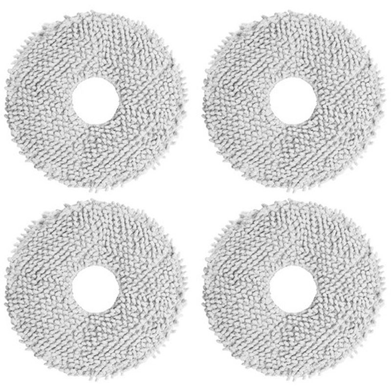 Lot de 4 serpillères Mop Pad pour aspirateur robot laveur Blanc - DREAME - DRERMP8