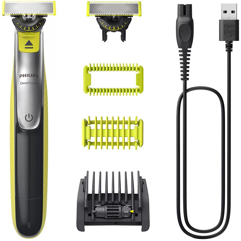 Tondeuse visage et corps OneBlade 360 Vert citron/Gris anthracite - PHILIPS - QP2834/23
