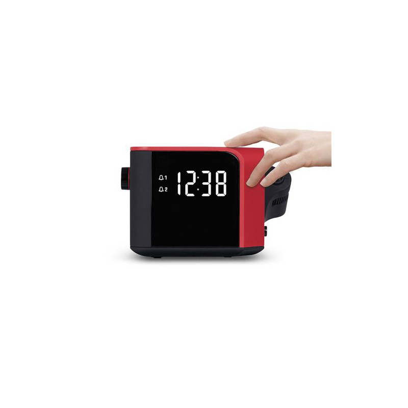Radio-réveil Luna Rouge/Noir - SCHNEIDER - SC360R
