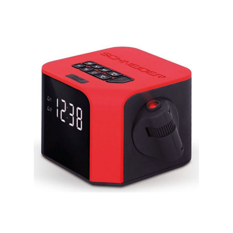 Radio-réveil Luna Rouge/Noir - SCHNEIDER - SC360R