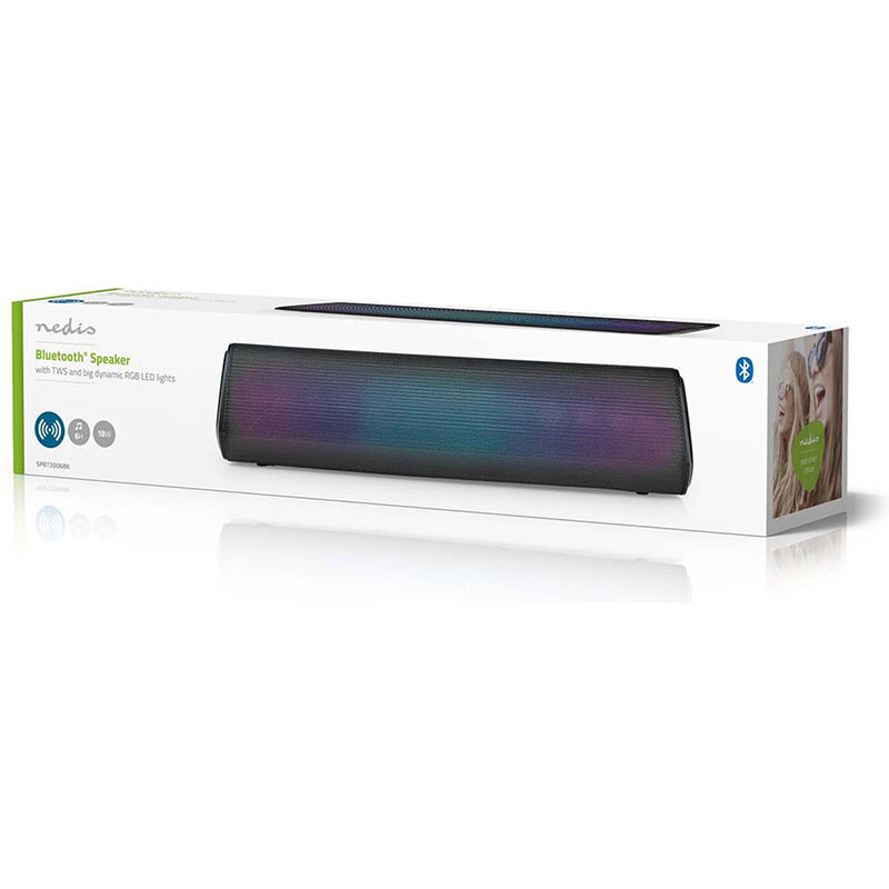 Enceinte Bluetooth sans fil 18 W Noir - NEDIS - SPBT2006BK