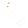 Écouteurs sans fil Bluetooth Endurance Run 3 Blanc/Orange - JBL - JBLENDURRUN3WHT