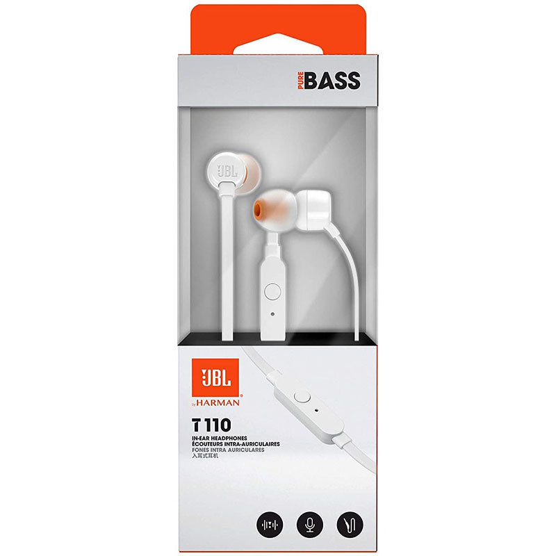 Écouteurs intra-auriculaires T110 Blanc - JBL - JBLT110WHTE