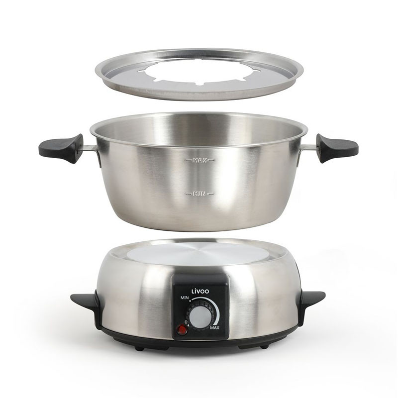 Fondue électrique 8 Fourchettes 1000 W Inox - LIVOO - DOC263