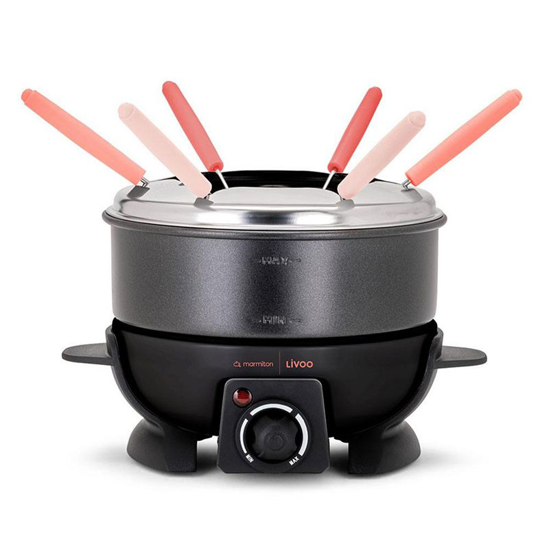 Fondue électrique 6 fourchettes 650 W Noir - LIVOO - DOC308