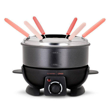 Fondue électrique 6 fourchettes 650 W Noir - LIVOO - DOC308