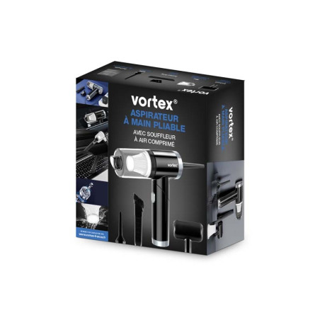 Aspirateur à main pliable 60 Noir - VORTEX - CRC100BLACK