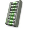 Chargeur de piles USB E821 Recyko 4 piles AA 2100mAh + 4 piles AAA 850mAh Noir/Gris - GP - 202267