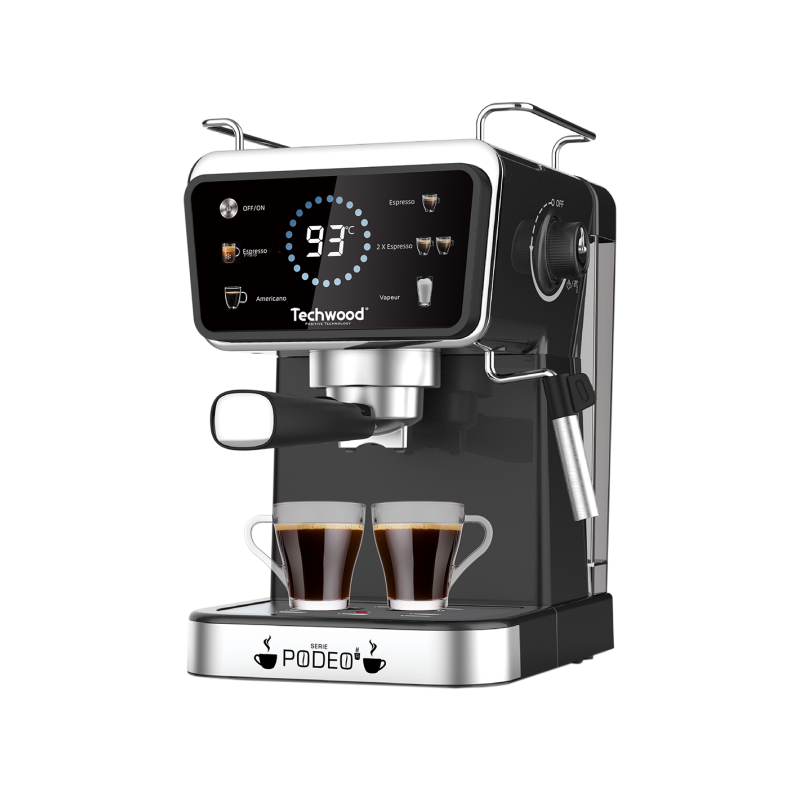 Machine à expresso Podeo 1,5L Noir - TECHWOOD - CAFTCA1386EXNTECH