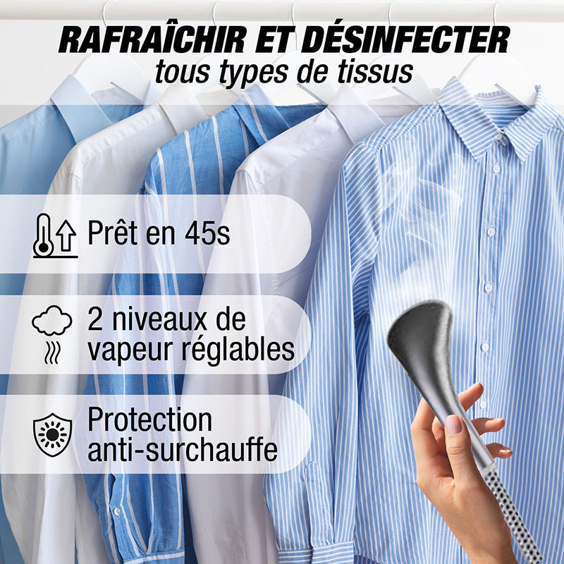 Défroisseur vapeur vertical 2000 W Blanc - TECHWOOD - VAPTDV2006TECH