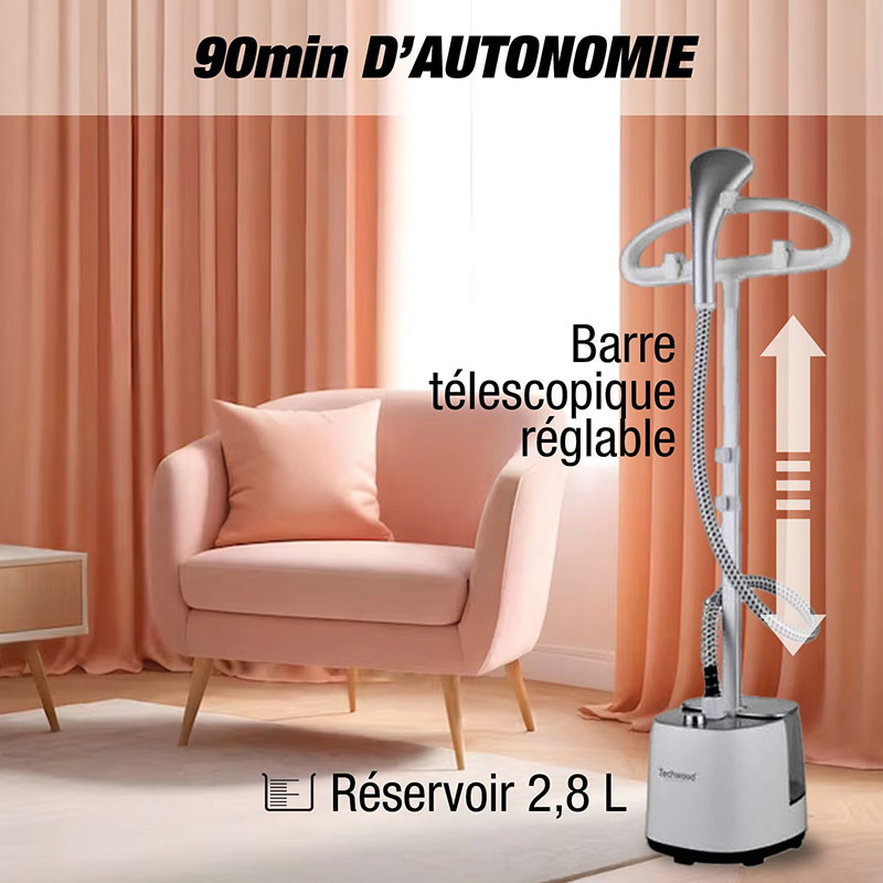 Défroisseur vapeur vertical 2000 W Blanc - TECHWOOD - VAPTDV2006TECH
