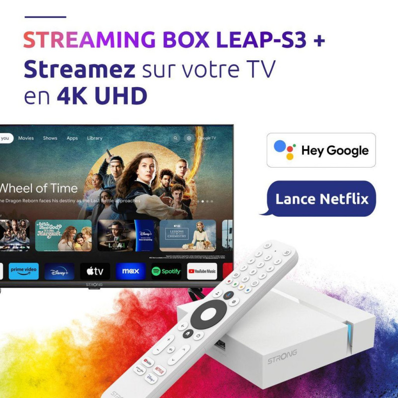 Box TV android 4K ultra HD 16Go - STRONG - STRONG_LEAPS3+V2