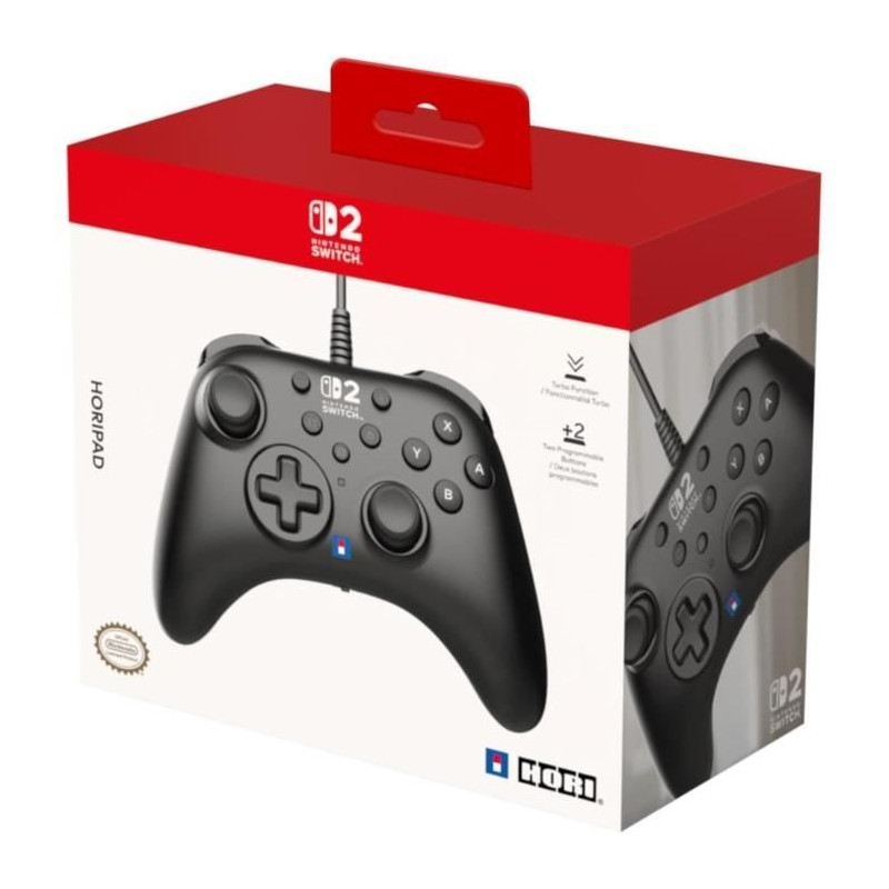 Manette filaire Horipad Turbo pour Nintendo Switch 2 Noir - HORI - 72069000026