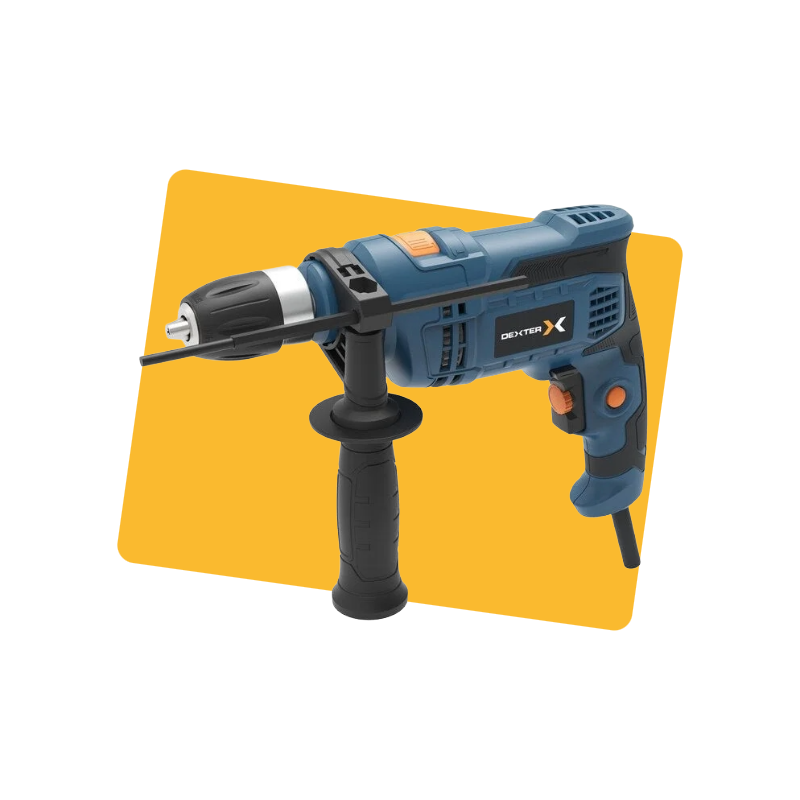 Perceuse À Percussion Filaire Dexter Dp5 900Id2.5, 900 W