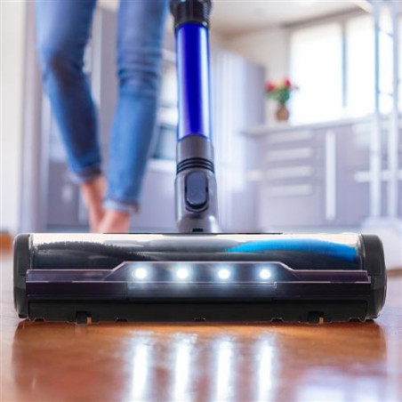 Aspirateur balai sans fil 250 W Gris/Bleu - EZICLEAN - CYCLOBOOST FR8 W