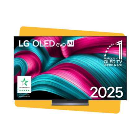 TV - OLED - LG - 164 cm - 4K - 120Hz - Smart TV - Processeur α9 AI 4K Gen8 - OLED65C54LA-AEU