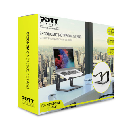 Support d'ordinateur ergonomique ajustable pour Notebook - PORT DESIGNS - 901103