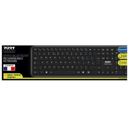 Clavier bluetooth rechargeable Office Pro noir - PORT DESIGNS - 900903