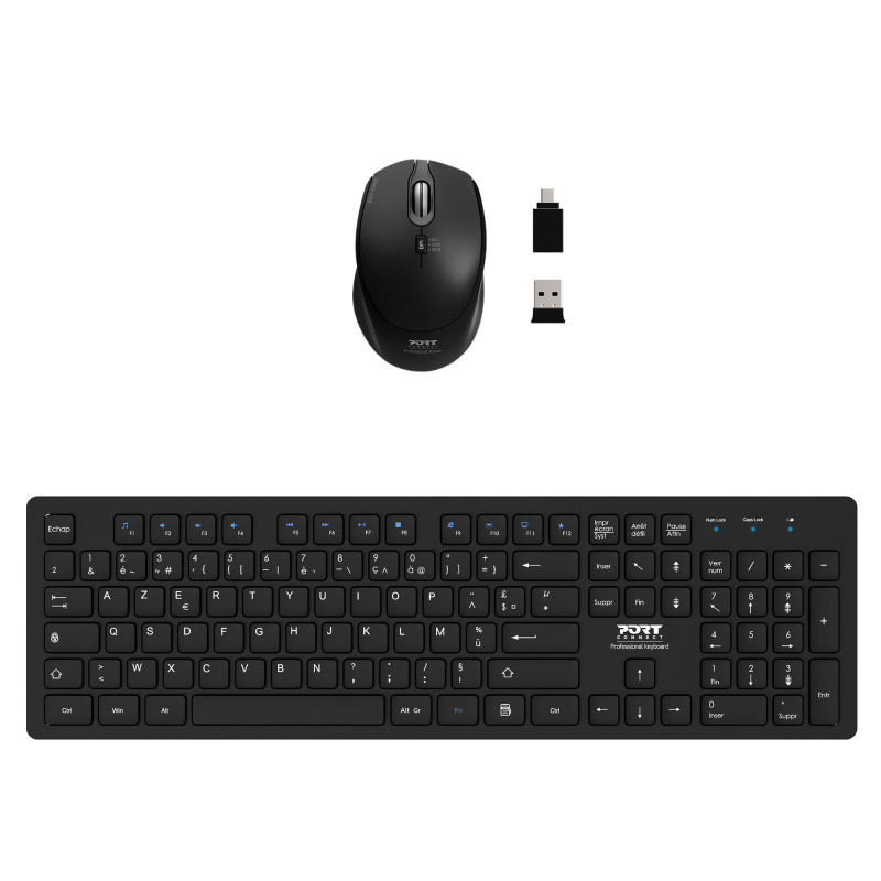 Clavier et souris sans fil Professional Office Pack - PORT DESIGNS - 900906