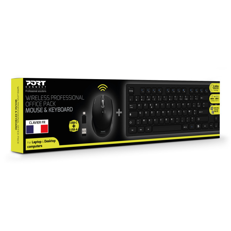Clavier et souris sans fil Professional Office Pack - PORT DESIGNS - 900906