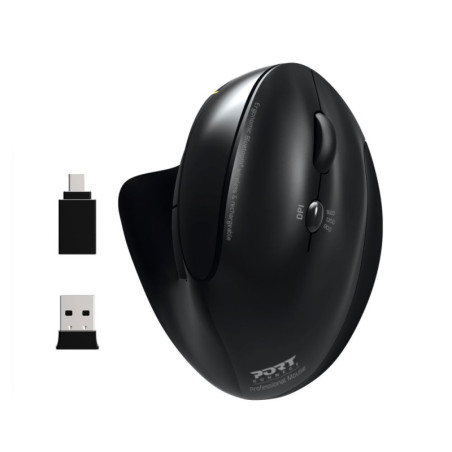Souris sans fil & Bluetooth rechargeable ergonomique pour droitier - PORT DESIGNS - 900706-BT