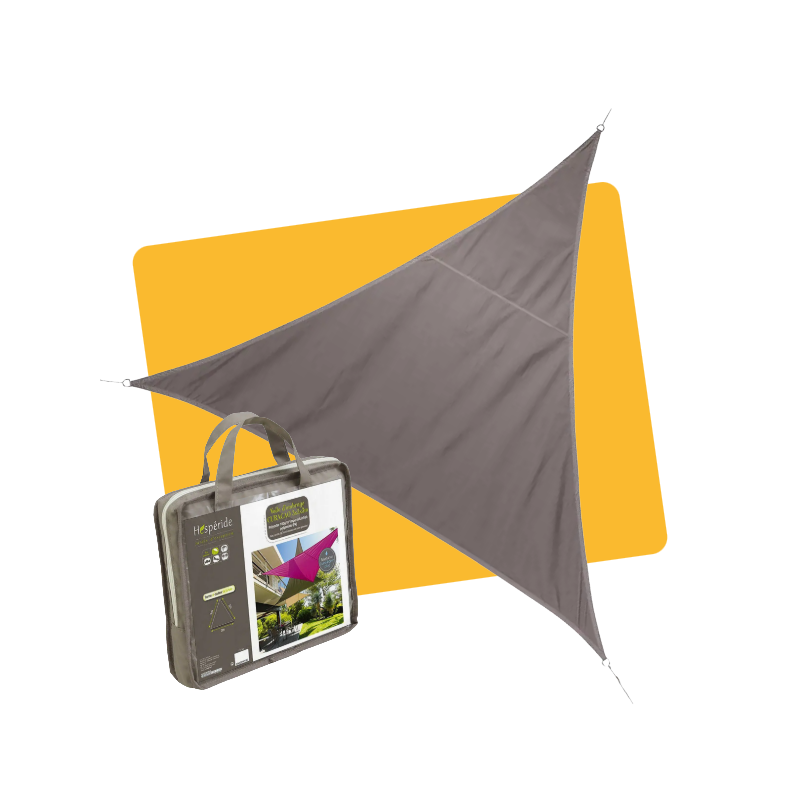 VOILE D'OMBRAGE CURACAO TRIANGULAIRE 3X3X3M TAUPE